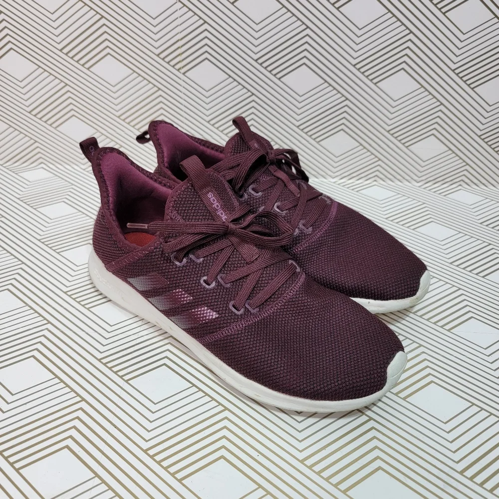 Adidas Cloudfoam Women's Size 10 Red Burgundy Running Shoes Sneakers EE8076. - Picture 1 of 7